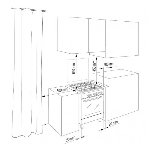 De Longhi DMX64 ED - Cucina a Gas, 4 Fornelli,...