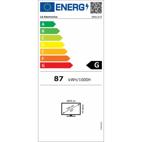 LG 50UL3J-E visualizzatore di messaggi Pannello...