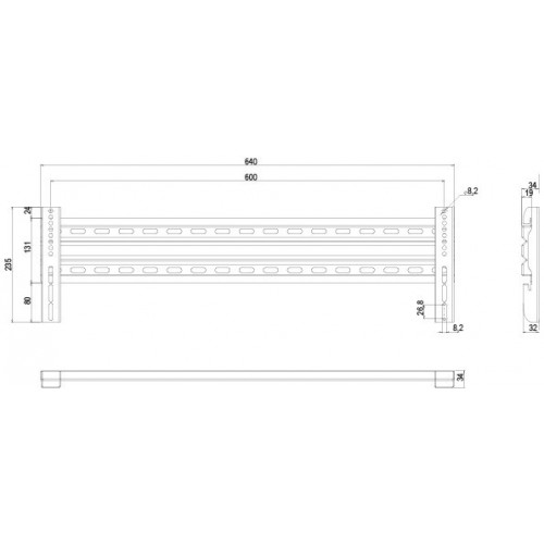 ITB OM06155 Supporto TV a parete 2,18 m (86") Nero