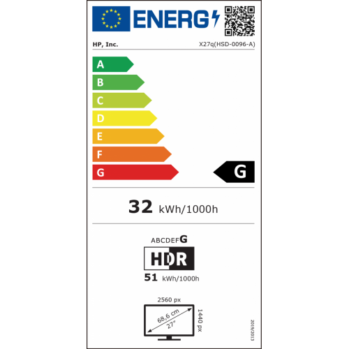 HP X27q 68,6 cm (27") 2560 x 1440 Pixel Quad HD...
