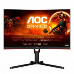 AOC C27G3U/BK Monitor PC 68,6 cm (27") 1920 x 1080 Pixel Full HD LED Nero, Rosso