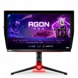 AOC AG254FG Monitor PC 62,2 cm (24.5") 1920 x 1080 Pixel Full HD LED Nero, Rosso