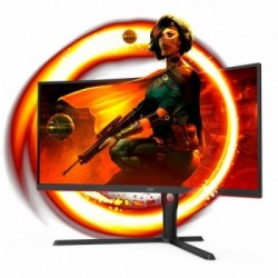 AOC G3 CU34G3S/BK Monitor PC 86,4 cm (34") 3440 x 1440 Pixel UltraWide Quad HD LED Nero, Rosso