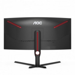 AOC G3 CU34G3S/BK Monitor PC 86,4 cm (34") 3440 x 1440 Pixel UltraWide Quad HD LED Nero, Rosso