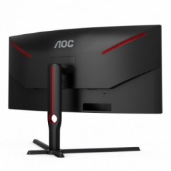 AOC G3 CU34G3S/BK Monitor PC 86,4 cm (34") 3440 x 1440 Pixel UltraWide Quad HD LED Nero, Rosso