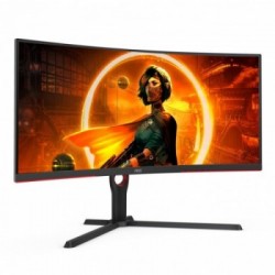 AOC G3 CU34G3S/BK Monitor PC 86,4 cm (34") 3440 x 1440 Pixel UltraWide Quad HD LED Nero, Rosso