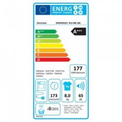 Electrolux EW9H283S - Asciugatrice a Carica Frontale, Pompa di Calore, CyclonCare, 8 Kg, Classe A+++ 