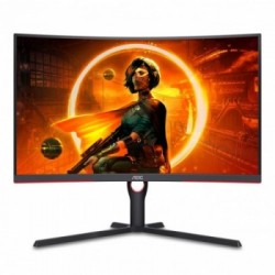 AOC CQ32G3SU/BK Monitor PC 80 cm (31.5") 2560 x 1440 Pixel Quad HD LED Nero, Rosso