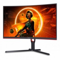 AOC CQ32G3SU/BK Monitor PC 80 cm (31.5") 2560 x 1440 Pixel Quad HD LED Nero, Rosso