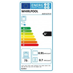 Whirlpool AKZ9 6270 IX - Forno da Incasso Pirolitico, 6° Senso, 73 litri, A+