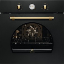 Electrolux ROB3201AOR - Forno Elettrico da Incasso, 72 Litri, Rustico SurroundCook, Pizza, Nero, 60 cm, Classe A