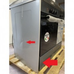 - OUTLET - Glem AER96MI3 - Cucina a Gas, 4 Fornello(i), Forno Elettrico, Acciaio Inossidabile 