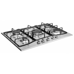 Hotpoint PCN 752 T/IX/HAR - Piano Cottura a Gas, 5 Fuochi, 75 cm