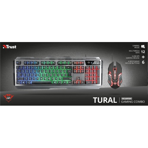 Trust GXT 845 Tural tastiera USB QWERTY...