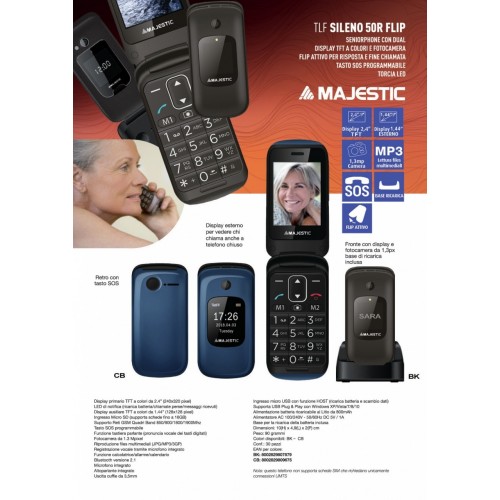 New Majestic Sileno 50R Flip 6,1 cm (2.4") 90 g...