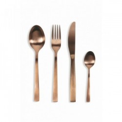 Villa D'Este Home Tivoli 'Lexington', Set Posate 24 Pezzi, Copper Opaco