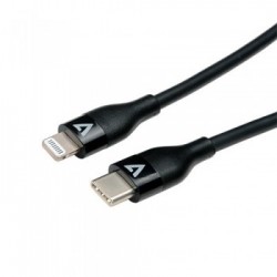 V7 V7USBCLGT-1M cavo USB USB 2.0 USB C Lightning Nero