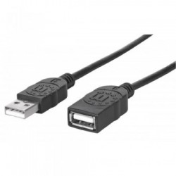 Manhattan 338653 cavo USB 1,8 m USB 2.0 USB A Nero