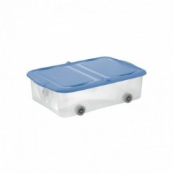 Tontarelli Contenitore Sottoletto Stock-Box Meraviglioso 25L - Trasparente/Azzurro