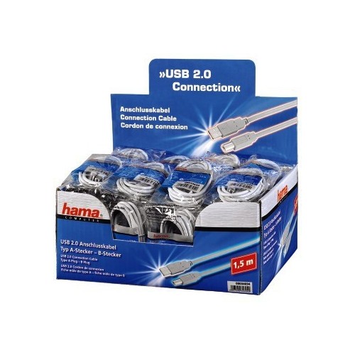 Hama 00034694 cavo USB 1,5 m USB A USB B Grigio