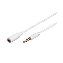 Goobay 2m 3.5mm cavo audio Bianco