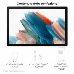 Samsung Galaxy Tab A8 Tablet Android 10.5 Pollici Wi-Fi RAM 4 GB 64 GB Tablet Android 11 Silver