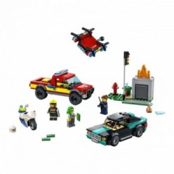 Lego City 60319 - Soccorso Antincendio e Inseguimento della Polizia