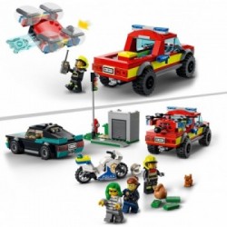 Lego City 60319 - Soccorso Antincendio e Inseguimento della Polizia