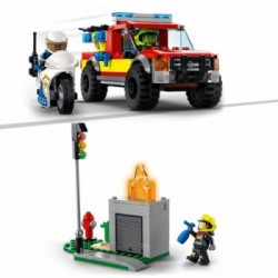 Lego City 60319 - Soccorso Antincendio e Inseguimento della Polizia
