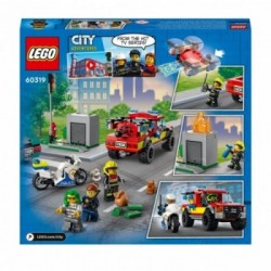 Lego City 60319 - Soccorso Antincendio e Inseguimento della Polizia
