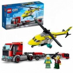 Lego City 60343 - Trasportatore di Elicotteri di Salvataggio