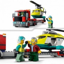 Lego City 60343 - Trasportatore di Elicotteri di Salvataggio