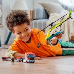 Lego City 60343 - Trasportatore di Elicotteri di Salvataggio