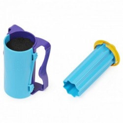 Kinetic Sand Set Slice N’ Surprise con 383 g di sabbia nera, rosa e blu e 7 attrezzi, giocattoli sensoriali per bambini dai 3