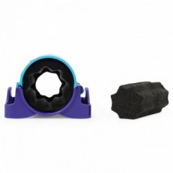 Kinetic Sand Set Slice N’ Surprise con 383 g di sabbia nera, rosa e blu e 7 attrezzi, giocattoli sensoriali per bambini dai 3