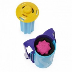 Kinetic Sand Set Slice N’ Surprise con 383 g di sabbia nera, rosa e blu e 7 attrezzi, giocattoli sensoriali per bambini dai 3