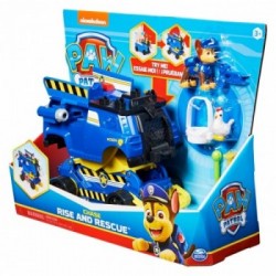 PAW Patrol Macchinina trasformabile di Chase Rise and Rescue con action figure e accessori