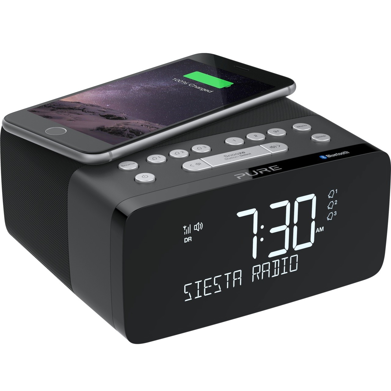 Pure Siesta Charge radio Personale Digitale Nero