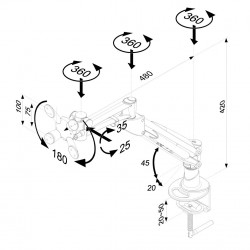 Newstar Supporto da scrivania per monitor