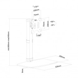 Newstar Supporto da scrivania per monitor