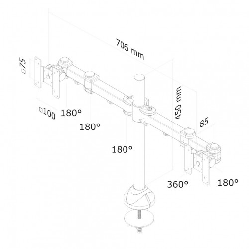 Newstar Supporto da scrivania per monitor