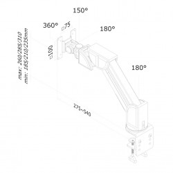 Newstar Supporto da scrivania per monitor