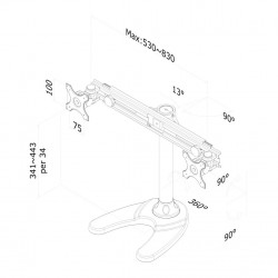 Newstar Supporto da scrivania per monitor