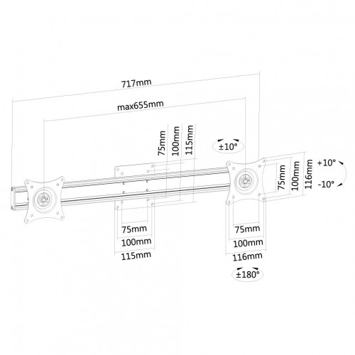 Newstar Adattatore doppio monitor