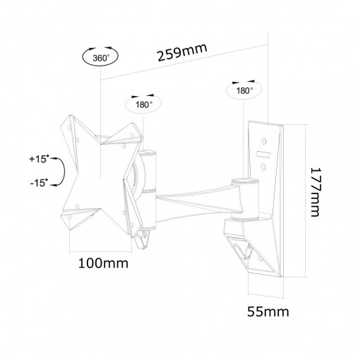 Newstar Supporto a parete per monitor/TV
