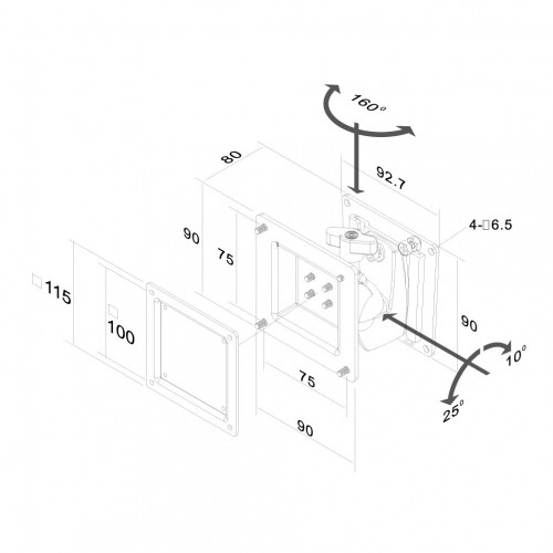 Newstar Supporto a parete per monitor/TV