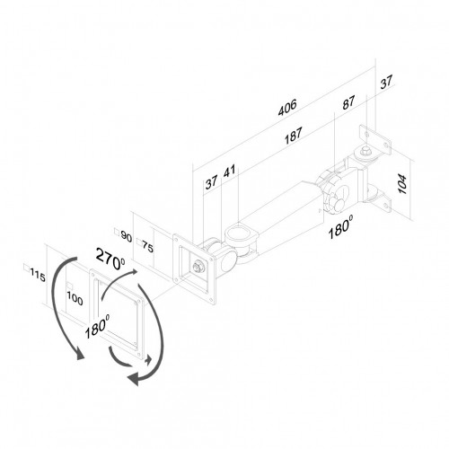Newstar Supporto a parete per monitor/TV