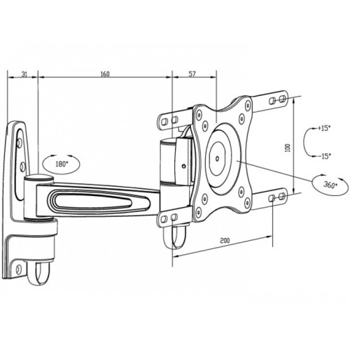 Multibrackets 3282 supporto da parete per tv a...