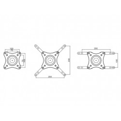 Multibrackets 3275 supporto da parete per tv a schermo piatto 81,3 cm (32") Nero