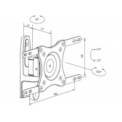 Multibrackets 3275 supporto da parete per tv a schermo piatto 81,3 cm (32") Nero